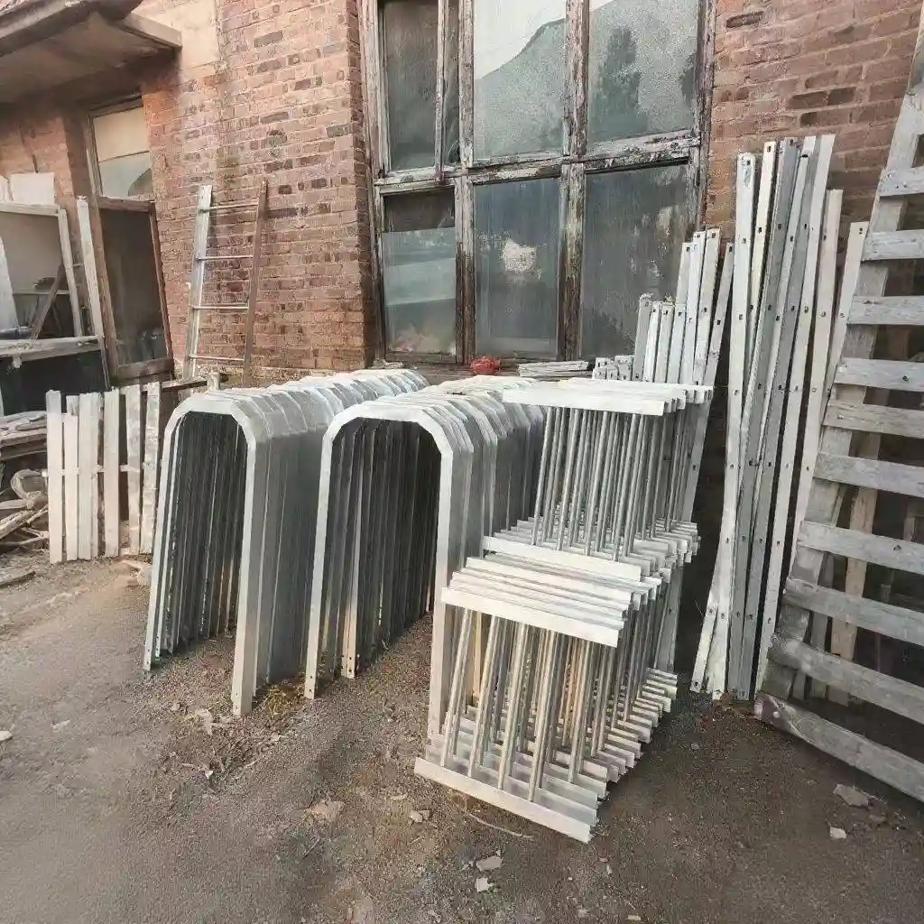 Dengtai factory fixed ladder components in outdoor storage