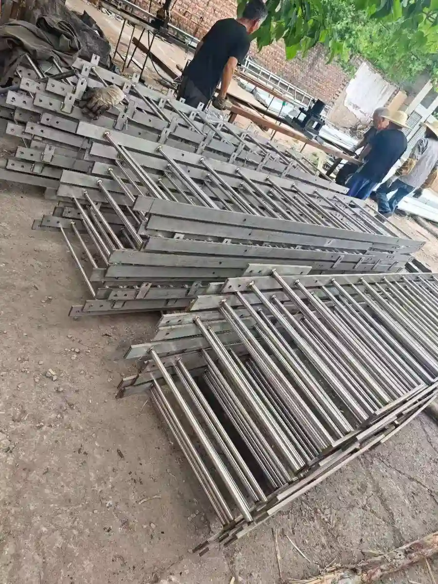 Dengtai factory fixed ladder components at production yard