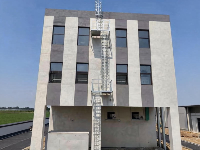 Dengtai fixed ladder with custom mechanism — factory installation — factory installation